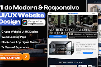 crypto website UI UX design, web3 landing page, blockchain app figma