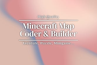 make a high quality minecraft game map for java