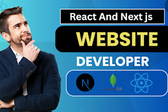 built react and next js website with modern UI