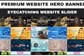 design professional website banner, shopify banner, etsy banner, website slider