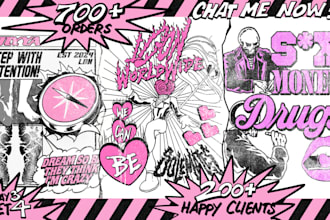 create custom streetwear design and clothing graphic design