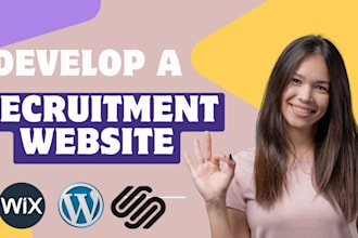 build a recruitment website, job board, work alone, remote hiring
