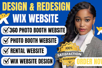 design a 360 photo booth and party rental website with online booking
