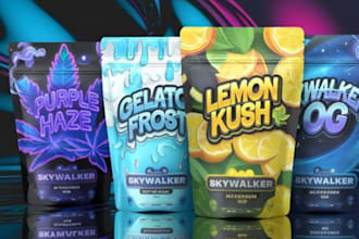 design weed mylar bags, cannabis packaging, weed pouch, cbd pouch label, hemp
