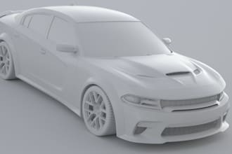 design detailed 3d car models, 3d vehicle body kits for games or 3d printing