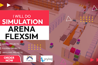 simulate models using simio, arena, flexsim and anylogic