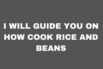 guide you on how to cook rice and beans step by step