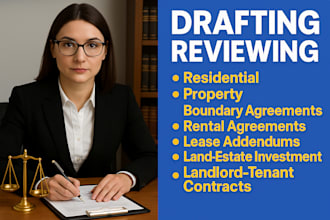 draft real estate document review contract agreement boundary lease agreement