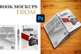 do 80 different realistic 3d book cover mockups