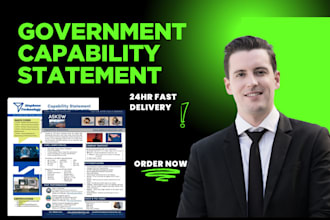 create government capability statement design in 24hr