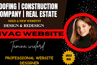 design hvac, roofing, plumbing, construction, contractor, real estate website
