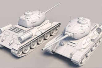 sculpt 3d armored tank, wartanks, wwii tank, 3d war truck,sherman world war tank