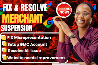 fix gmc suspension, set up google shopping ads,  woocommerce