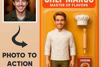 design your custom retro action figure from a photo