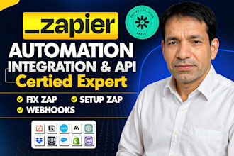 setup or fix zapier zaps, integrations, and automation workflows