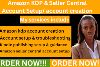 set up your KDP and amazon seller central account professionally