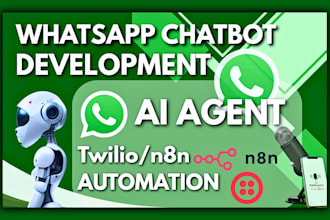 develop whatsapp ai chatbot with whatsapp business api twilio n8n ai voice agent