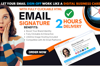 do modern clickable HTML email signature for gmail or any mail