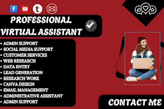 be your personal executive virtual assistant data entry social media manager