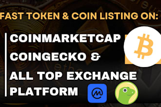 get your token, coin project listed on cmc, cg and top crypto platforms