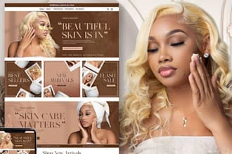 design skincare shopify store cosmetics store beauty shopify dropshipping store