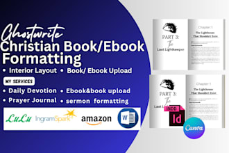 ghostwrite christian ebook edit format prayer journal daily devotion design, kdp