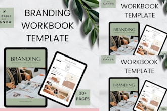 design canva brand guideline and logo book for your online business product