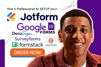 create jotform, typeform, google form, cognito form, surveys, formstack docusign