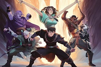 illustrate your dnd or rpg party