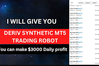 setup no loss deriv bot, synthetic trading bot, indices, volatility ea robot