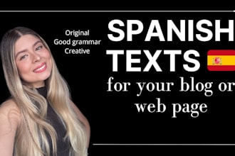write content in spanish for your blog or page