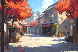 deasign landscape illustration and environment concept art