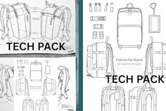 do backpack tech pack ready for the factory fashion design bag tech pack pro