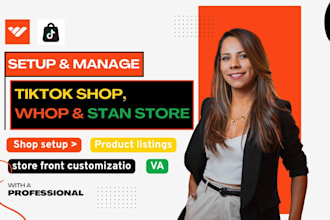 setup, list digital products on stan store, whop store, shopify and tik tok shop