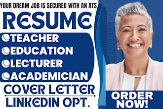 write executive teacher lecturer professor academic intern education resume, cv