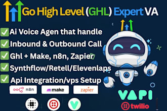 setup ai voice calling agent, make vapi ghl synthflow retell n8n relevance ai
