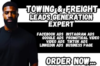 towing leads roadside assistant promo video facebook ads google ads landing page