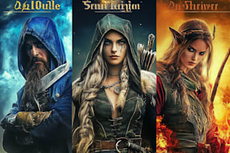 design fantasy book cover, paperback cover, or kindle cover