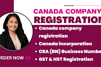 canada company registration, incorporation, register for cra,bn business number