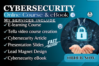 write cybersecurity ebook, online course, data science, flow chart, ebook writer