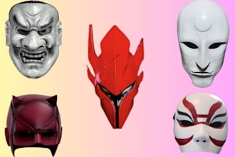 creation 3d mask 3d helmet halloween mask 3d cosplay 3d weapons for 3d printing