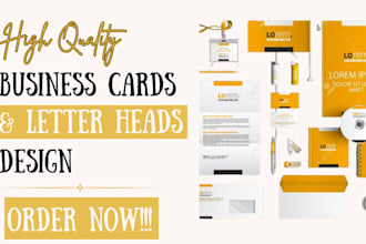 design business card, letterhead and stationery design for your business