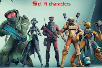 create a sci fi art, character illustration or sci fi character