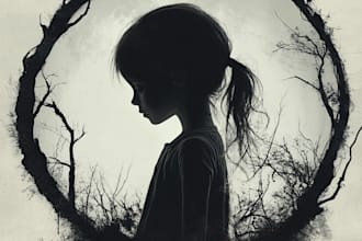 make a metal artwork horror dark art illustration