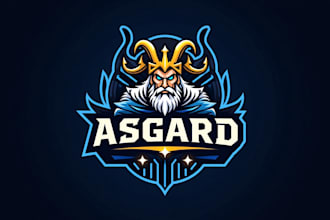 design unique king asgard logo with unlimited revisions