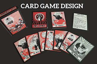create custom card game template, board card game design, card box muckup, tcg