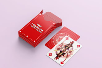 create custom card game template, board card game design, card box muckup, tcg