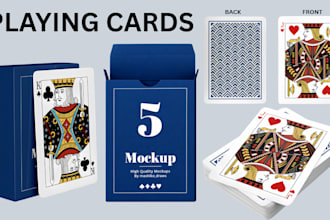 design custom playing cards, party card games, poker card decks tuck box design