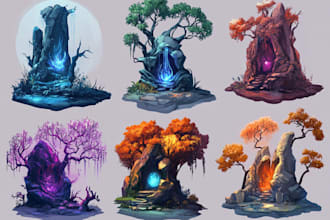 make a concept art, fantasy landscapes, environment scenes
