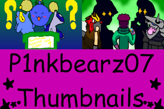 draw thumbnails for youtube videos, cartoonish art style